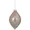 5.25" Rose Gold Retro Ombre Glass Christmas Drop Ornament